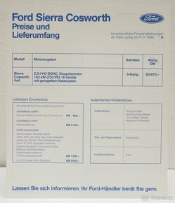 Prospekt Ford SIERRA 4x4 COSWORTH (1989) - 10