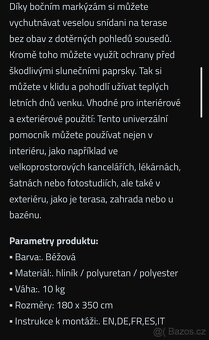 Boční markýza 180x350cm - 10