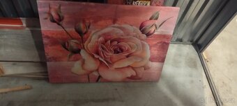 Dekorace, obrazy, zrcadlo v dřevěném rámu cca.110x50 - 10