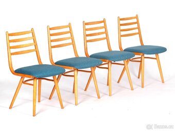 Zajímavé bukové židle TON, 4 kusy. - 10