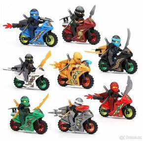 Figurky Ninjago - motorky (8ks) typ lego - nove - 10