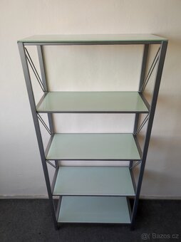 Skleněný interiérový regál 76x34 výška 170 cm - 10