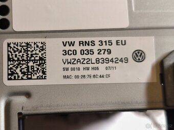VW RNS315 BT DAB autorádio navigace 3C0035279 - 10