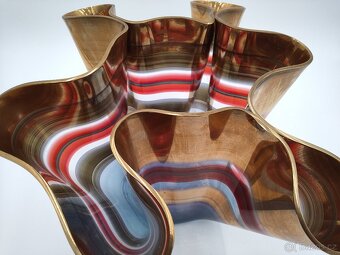 Krásná vypalovaná váza na plastickém skle Antonie Jankovcová - 10