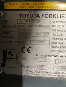 Čelní vozík TOYOTA 8FGKF20 - 10