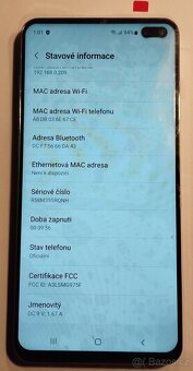 Prodám mobil Samsung Galaxy S10+ 8GB/128GB, černý, Stav A - 10