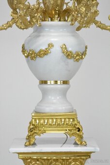 Zámecké podlahové lampy - mramor - bronz - 218 cm - 10