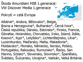 Mapy Škoda Amundsen MIB VW RNS310 RNS315 Discover Media Seat - 10