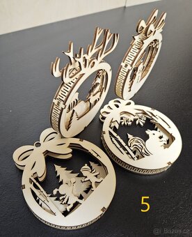 P: Dřevěné vánoční dekorace - 10