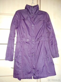 Nepromokavá bunda, parka dlouhá - fialová M - Tchibo - 10