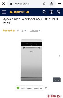 Myčka nádobí Whirlpool WSFO 3O23 PF X nerez - 10