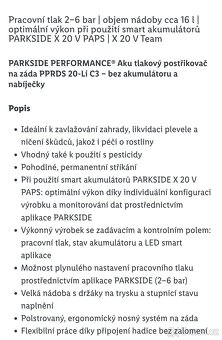 Aku postřikovač peformance s baterií ah4 a nabíječkou - 10