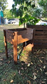 Vyvýšený záhon dřevěný, přírodní - 10