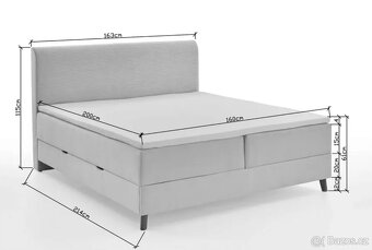 Boxspring postel MEMPHIS s úložným prostorem - 10