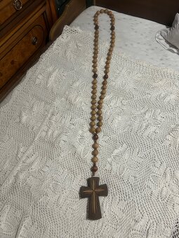 Velký dřevěný růženec 120cm - 10