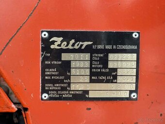 Zetor 7011 s TP, SPZ a platnou STK do 2028 - 10