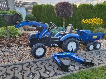 Šlapací traktor New Holland s nakladačem a rypadlem - 10