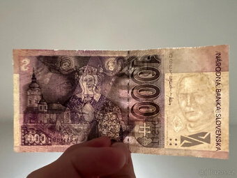 Slovenské bankovky 1000 SK so znakom - 10