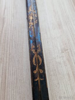 kord důstojník pěchoty Anglie 18.stol - čepel zdobená zlatem - 10