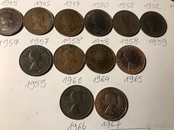 Anglické historické mince "HALF PENNY" - 10