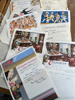 Pohledy , oznámení , telegram, programy 40-60 léta - 10
