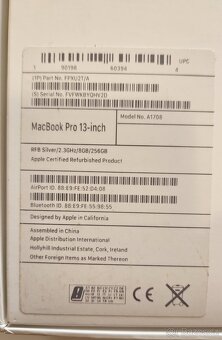 Apple Macbook Pro 13" (2017) 2,3 GHz, i5, 8GB, 250 GB - 10
