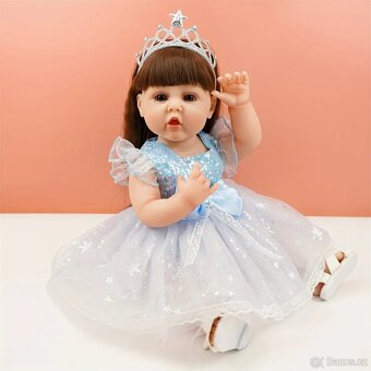 Realistická Reborn panenka modrá princezna - 10