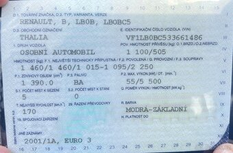 Renault Thalia 1.4 55kw 2005 - 10