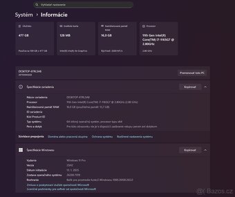 Prodám notebook Lenovo ThinkPad E15 Gen 2 v zachovalém stavu - 10