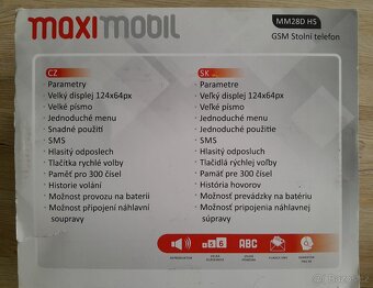 Stolní telefon s funkcemi mobilního Maxcom - 10