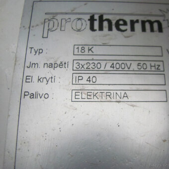 ELEKTROKOTEL PROTHERM 18KW - RAJA 18K - 10