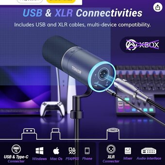 Herní mikrofon Tonor XLR/USB 24114 - 10