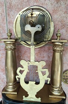 TOP krbové dvousloupkové hodiny Biedermeier - 10