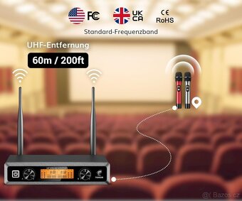 Bezdrátový mikrofonní systém UHF TONOR TW820 - 10