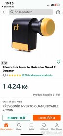 Prodám nový LNB unicable Quad+ Twin vč.rozbočovače - 10