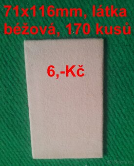 Sametové bižuterní karty, kartičky na odznaky - 10