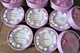 Svatební, rozlučkové náramky Svědkyně gravír. ocel.placička - 10