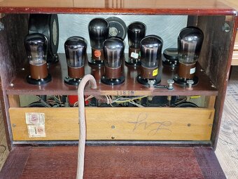 Starožitné rádio Ducretet, Paris, 7 lampovka, 1929 - 10