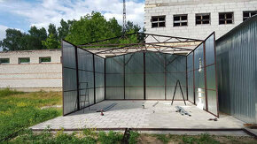Plechová garáž 3x5m,sedlová střecha,pozinkovaný plech - 10