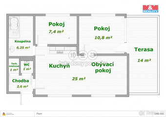 Pronájem bytu 3+kk, 68 m², Žamberk, ul. Tylova - 10