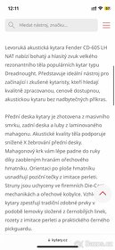 Levoruká akustická kytara Fender - 10