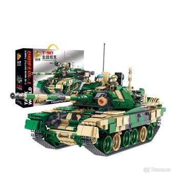 Stavebnice tankov + postavičky - typ lego - nové - 10