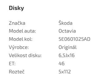 Sada letních kol ŠKODA - alu MINORIS 16 + pneu CONTINENTAL - 10