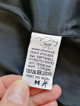 Vyteplený modře žíhaný softshellový kabát Shara, v. M - 10