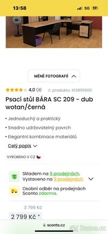 Šatní skříň DAX a psací stůl - dub - 10