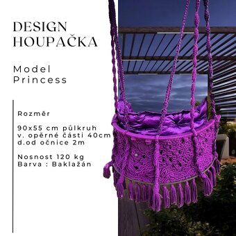 Zahradní design houpačka Princess - 10