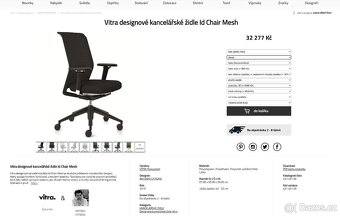 Kancelářská židle - Vitra ID Mesh diamond PC 30000,- NOVÁ - 10