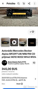 MERCEDES-BENZ ALPINE MF2297 CD AUTORADIO - 10