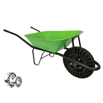 Stavební kolečko KATARO s černým rámem a barevnou korbou 60L - 10