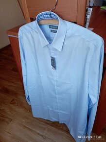 Prodáme novou pánskou košili modrá barva . - 10